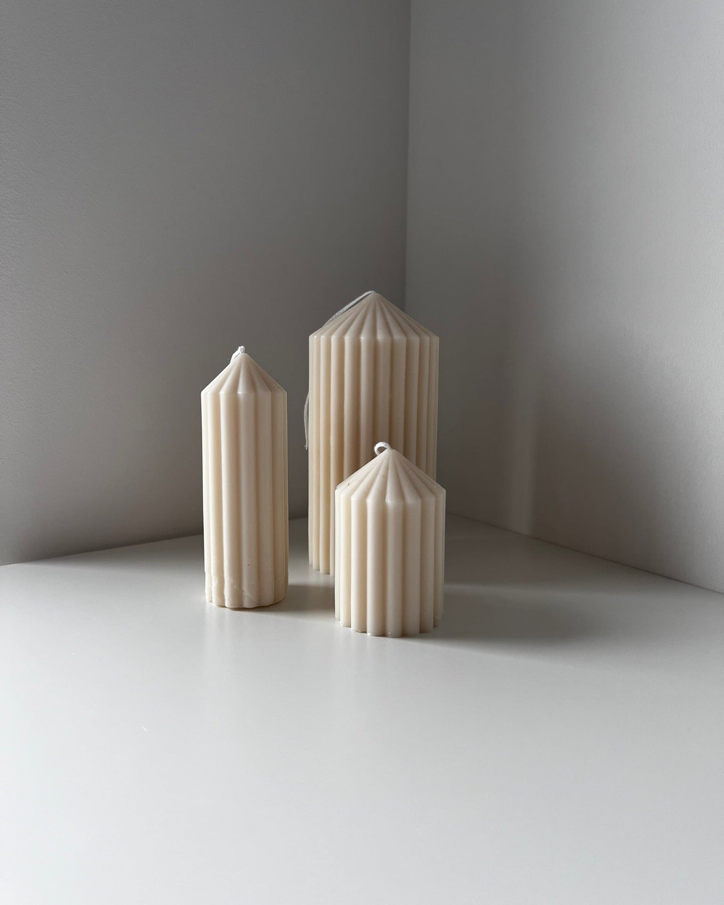 Trio de bougies élégantes